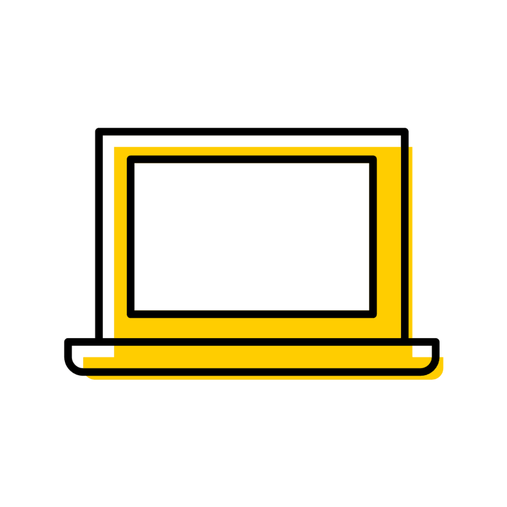 gold laptop icon